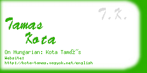 tamas kota business card